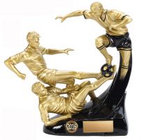 Resin Sculpture Evolution Male Soccer Action