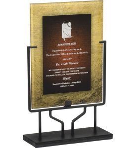 Red Acrylic Art Plaque and Stand