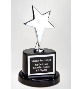 Star Awards Polished Silver Star