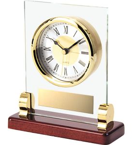 Glass &amp; Brass Clock