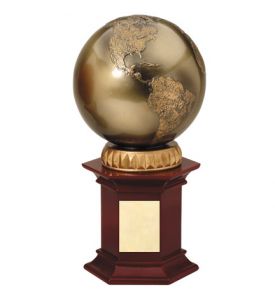 Pedestal Resin Globe