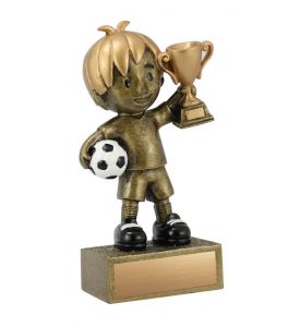 Resin Sculpture Stuff Boy&#039;s Soccer