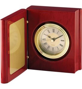 Rosewood Book Clock