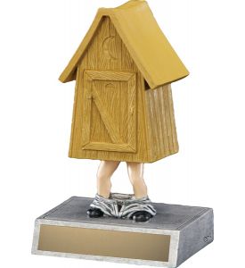 Bobblehead Outhouse Resin