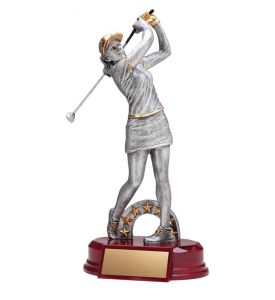 Resin Sculpture Modern Golfer F.