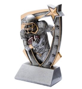 Resin Trophy 3-D Football