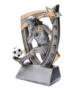 Resin Trophy 3-D Soccer F.