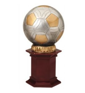 Pedestal Resin Soccer Ball