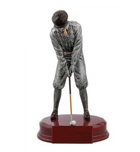 Resin Sculpture Vintage Golf M.